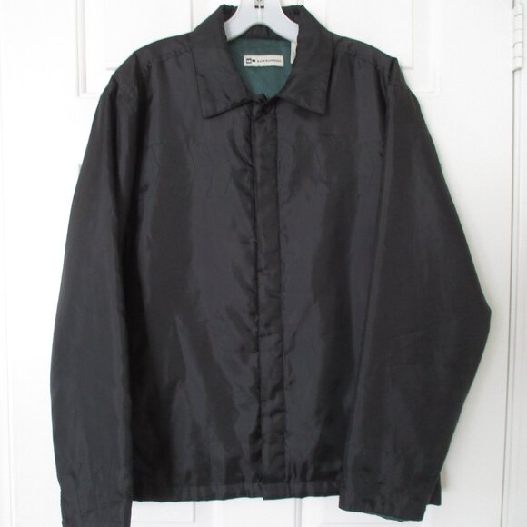 Wilke-Rodriguez Mens L/S Black Poly Full Button-front Short Jacket NWOT - Small - Picture 1 of 3